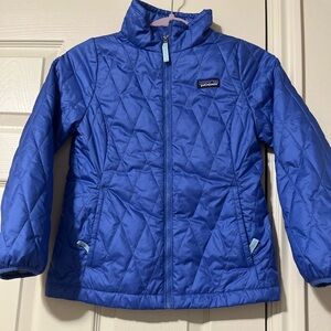 Patagonia Nano Puff Diamond Quilt Vibrant Blue Jacket Kids Size 10